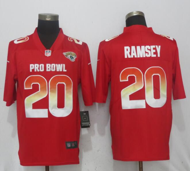 Men Jacksonville Jaguars #20 Ramsey Red New Nike Royal 2018 Pro Bowl Limited NFL Jerseys->memphis grizzlies->NBA Jersey